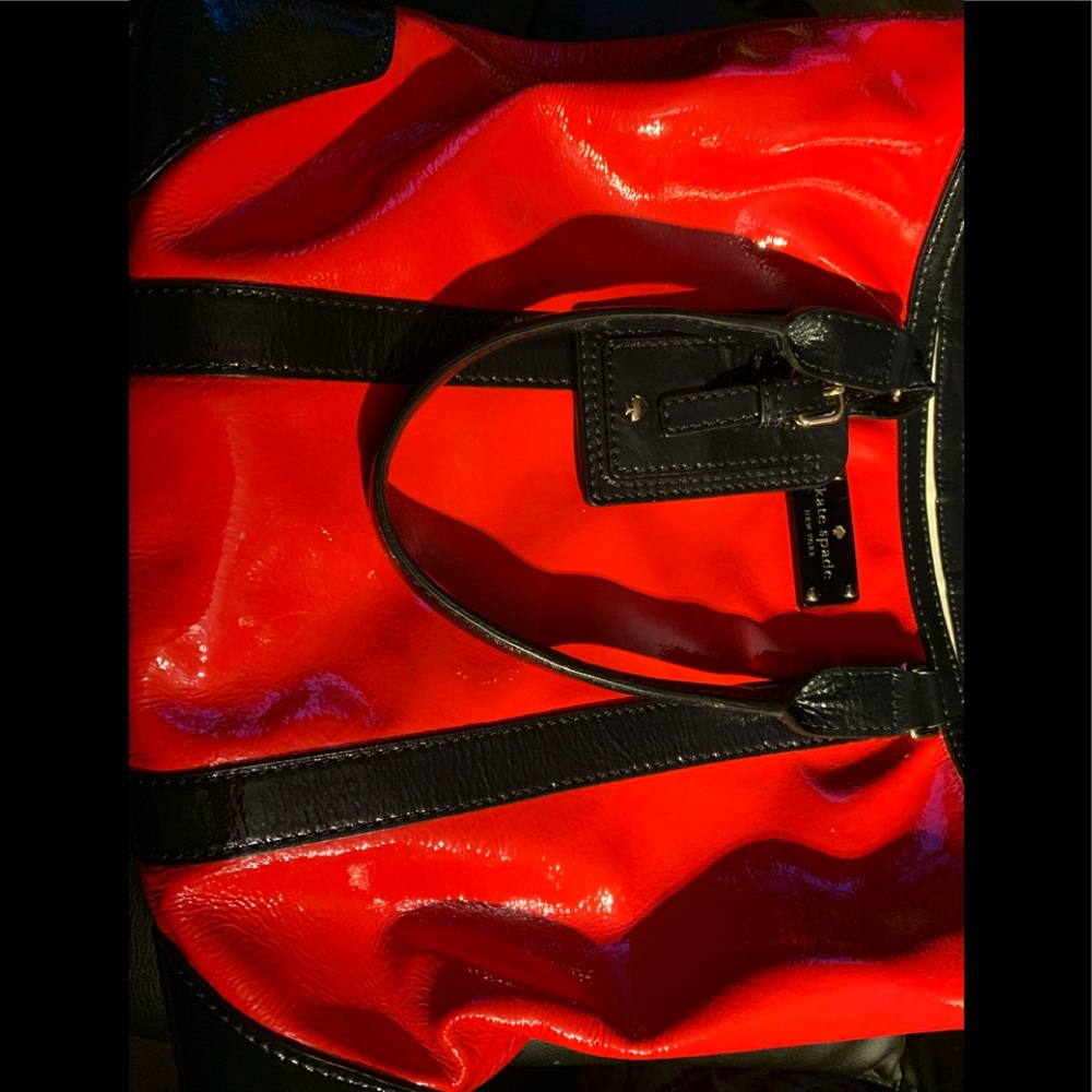 Large red kate spade purse